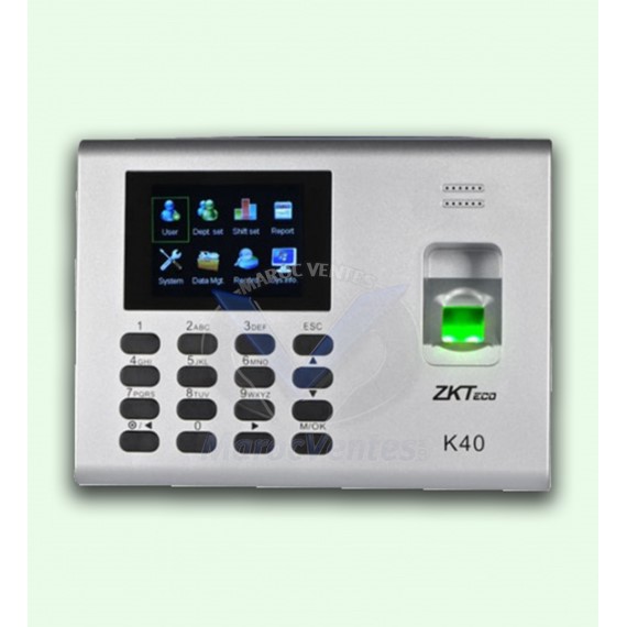 Zkteco Pointeuse à empreinte digitale et badge (K40) K40